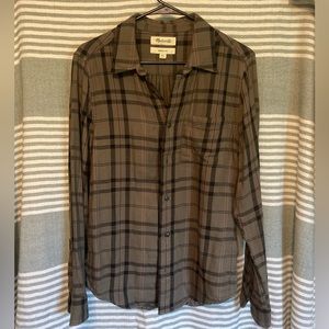 Madewell‎ Perfect Fit Flannel Button Down Shirt Size XS
